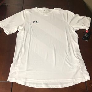 Under Armour White V-Neck Athletic Shirt